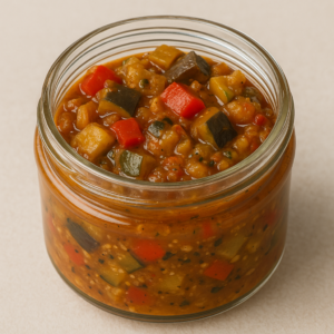 Fine ratatouille aux épices et gingembre